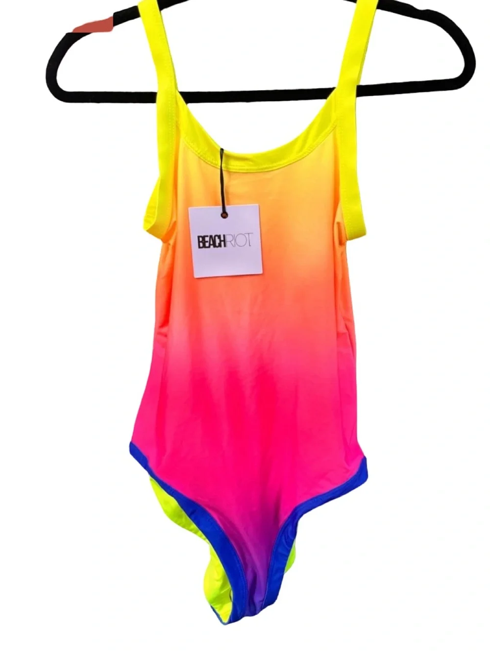 Beach Riot Linda Neon Ombre Scoop One-Piece Swimsuit -NWT-Large